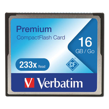 Verbatim® 16gb 233x Premium Compactflash Memory Card freeshipping - TVN Wholesale